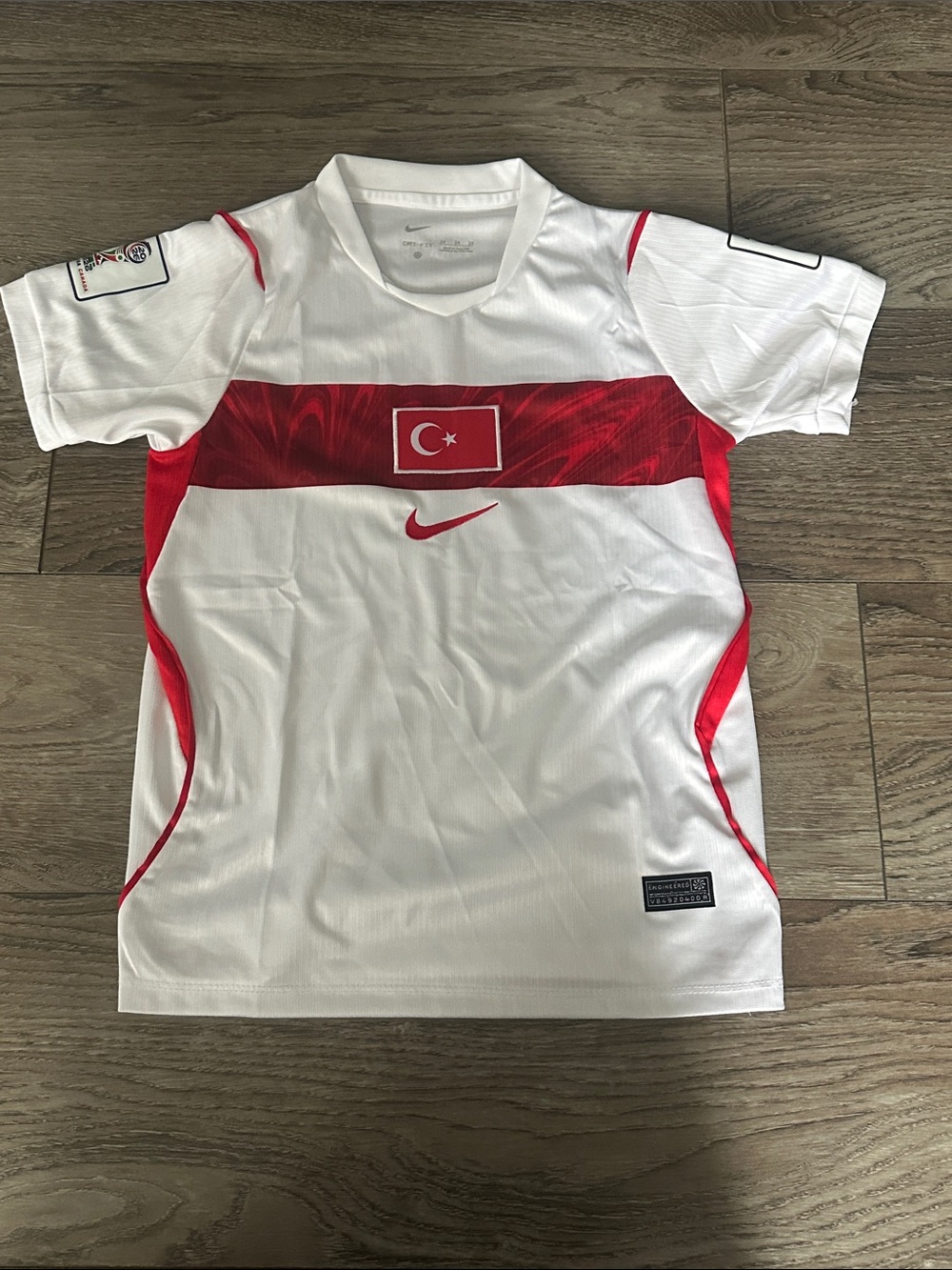 Nike White & Red Turkey Football Jersey